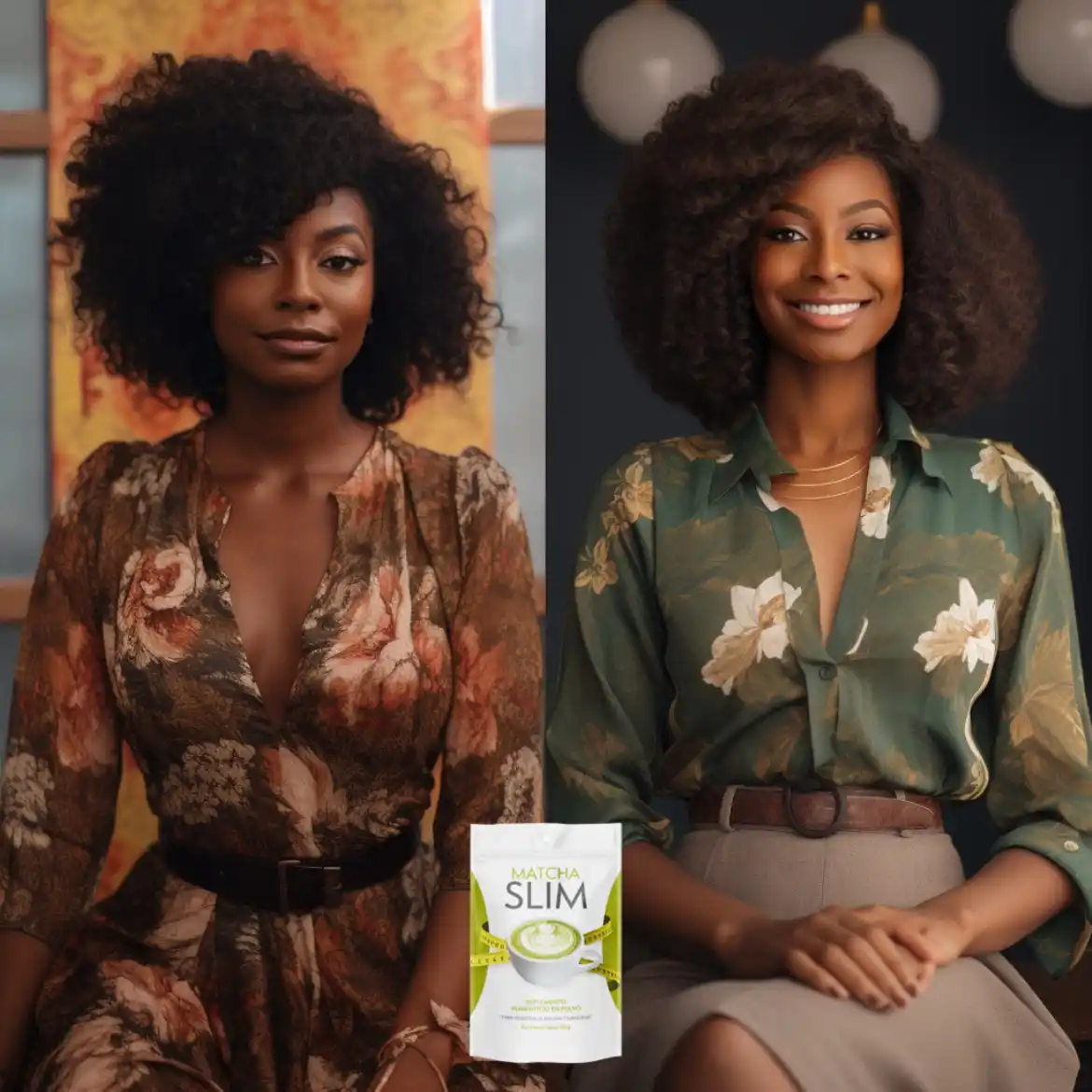 Mujer satisfecha con Matcha Slim: ingredientes naturales y mayor energía