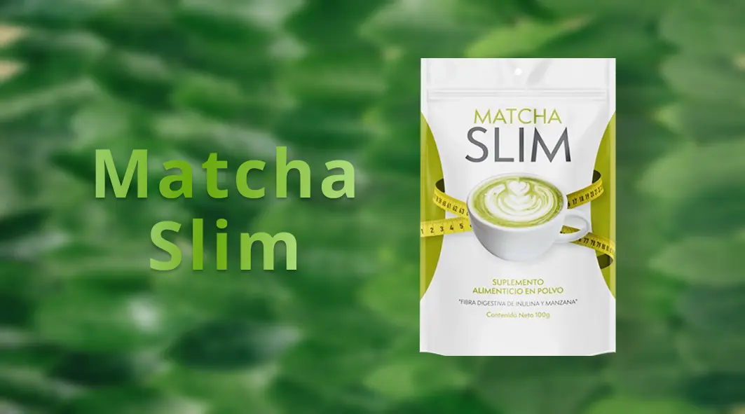Caja de Matcha Slim mostrando ingredientes y beneficios